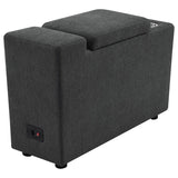 Collins Upholstered Modular Storage Console Dark Grey | Grey | Dark Grey | 609530CON