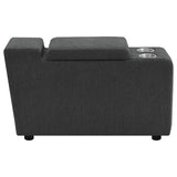 Collins Upholstered Modular Storage Console Dark Grey | Grey | Dark Grey | 609530CON