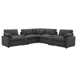 Collins 7-piece Modular Power Reclining Sectional Dark Grey | Grey | Dark Grey | 609530P-SETA