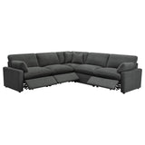 Collins 5-piece Modular Power Reclining Sectional Dark Grey | Grey | Dark Grey | 609530P