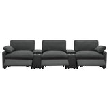 Collins 5-Piece Power Reclining Home Theater Seating Dark Grey | Grey | Dark Grey | 609531PT