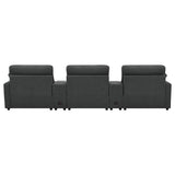 Collins 5-Piece Power Reclining Home Theater Seating Dark Grey | Grey | Dark Grey | 609531PT