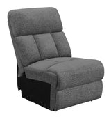 Bahrain Upholstered Armless Chair Charcoal | King | Grey | Charcoal | 609540AC