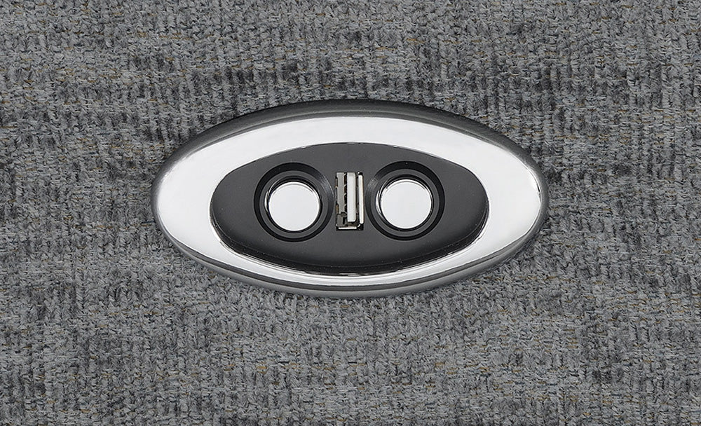 Bahrain Upholstered LAF Power Recliner Charcoal