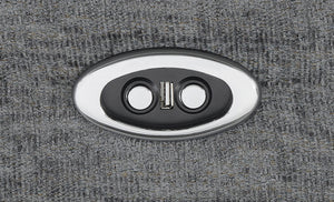 Bahrain Upholstered LAF Power Recliner Charcoal