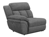 Bahrain Upholstered LAF Power Recliner Charcoal | King | Grey | Charcoal | 609540LRP