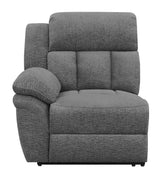 Bahrain Upholstered LAF Recliner Charcoal | Grey | Charcoal | 609540LR