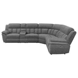 Bahrain 6-piece Modular Power Reclining Sectional Charcoal | King | Grey | Charcoal | 609540P