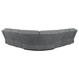 Bahrain 6-piece Modular Power Reclining Sectional Charcoal | King | Grey | Charcoal | 609540P