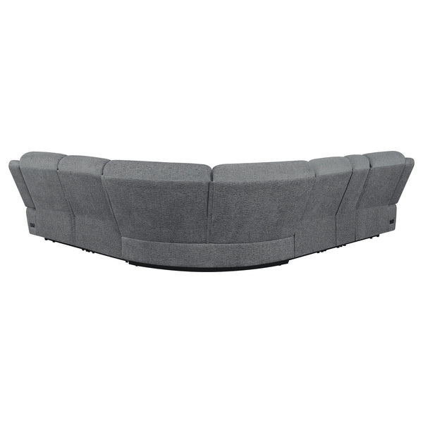 Bahrain 6-piece Modular Power Reclining Sectional Charcoal