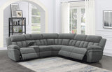 Bahrain 6-piece Modular Power Reclining Sectional Charcoal | King | Grey | Charcoal | 609540P