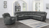 Bahrain 6-piece Modular Power Reclining Sectional Charcoal | King | Grey | Charcoal | 609540P