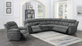 Bahrain 6-piece Modular Power Reclining Sectional Charcoal | King | Grey | Charcoal | 609540P