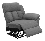 Bahrain Upholstered RAF Recliner Charcoal | Grey | Charcoal | 609540RR