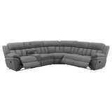 Bahrain 6-piece Modular Reclining Sectional Sofa Charcoal | Grey | Charcoal | 609540