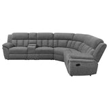 Bahrain 6-piece Modular Reclining Sectional Sofa Charcoal | Grey | Charcoal | 609540