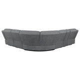 Bahrain 6-piece Modular Reclining Sectional Sofa Charcoal | Grey | Charcoal | 609540