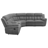 Bahrain 6-piece Modular Reclining Sectional Sofa Charcoal | Grey | Charcoal | 609540