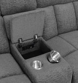 Bahrain 5-piece Power Home Theater Seating Charcoal | Grey | Charcoal | 609541PT