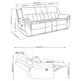 Bahrain Upholstered Power Sofa Charcoal | Grey | Charcoal | 609541P