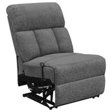 Bahrain 5-piece Upholstered Home Theater Seating Charcoal | Grey | Charcoal | 609541T