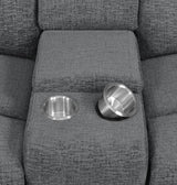 Bahrain 5-piece Upholstered Home Theater Seating Charcoal | Grey | Charcoal | 609541T