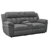 Bahrain Upholstered Power Loveseat Charcoal | Grey | Charcoal | 609542P