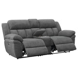 Bahrain Upholstered Power Loveseat Charcoal | Grey | Charcoal | 609542P