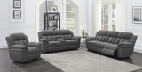 Bahrain Upholstered Power Loveseat Charcoal | Grey | Charcoal | 609542P