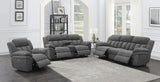 Bahrain Upholstered Power Loveseat Charcoal | Grey | Charcoal | 609542P