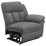 Bahrain Upholstered Motion Loveseat Charcoal | King | Grey | Charcoal | 609542