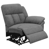 Bahrain Upholstered Motion Loveseat Charcoal | King | Grey | Charcoal | 609542