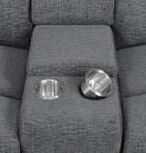 Bahrain Upholstered Motion Loveseat Charcoal | King | Grey | Charcoal | 609542