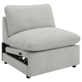 Collins Modular Power Armless Recliner Grey | Grey | 609560ARP