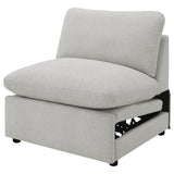 Collins Modular Power Armless Recliner Grey | Grey | 609560ARP