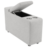 Collins Upholstered Modular Storage Console Grey | Grey | 609560CON