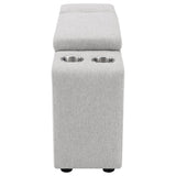 Collins Upholstered Modular Storage Console Grey | Grey | 609560CON