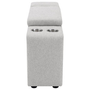 Collins Upholstered Modular Storage Console Grey