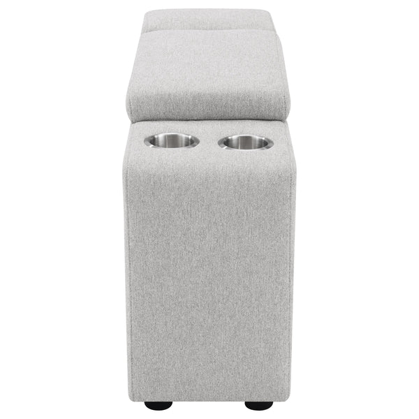 Collins Upholstered Modular Storage Console Grey