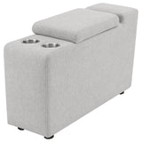 Collins Upholstered Modular Storage Console Grey | Grey | 609560CON