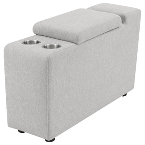Collins Upholstered Modular Storage Console Grey