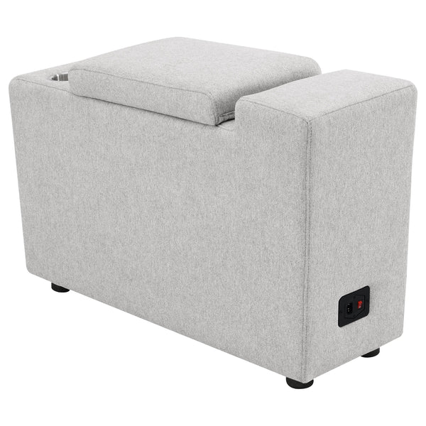 Collins Upholstered Modular Storage Console Grey