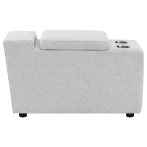 Collins Upholstered Modular Storage Console Grey