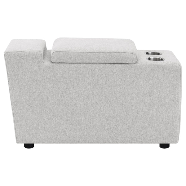 Collins Upholstered Modular Storage Console Grey