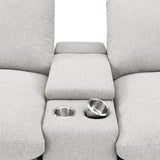 Collins Upholstered Modular Storage Console Grey | Grey | 609560CON