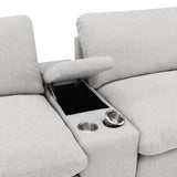Collins Upholstered Modular Storage Console Grey | Grey | 609560CON