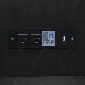 Collins Upholstered Modular Storage Console Grey