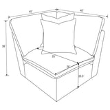 Collins Modular Corner Chair Grey | Grey | 609560CRN