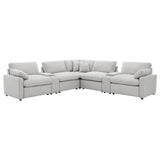 Collins 7-piece Modular Power Reclining Sectional Grey | Grey | 609560P-SETA