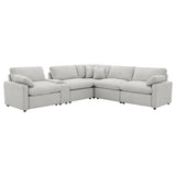 Collins 6-piece Modular Power Reclining Sectional Grey | Grey | 609560P-SET